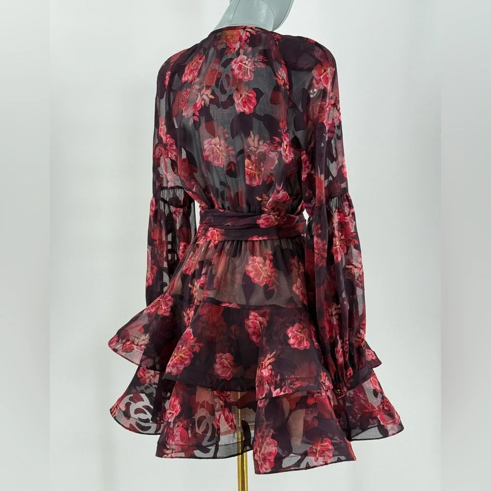 🆕 BRONX & BANCO 🧿 NWOT Bedouin Coastal Mini Dress, Rose Burnout - Sz S US 4 - Picture 8 of 17